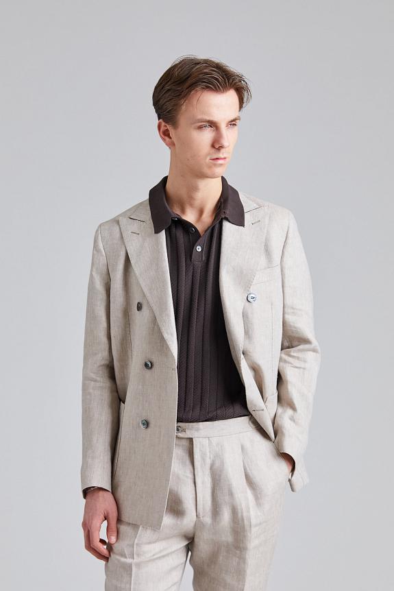 Oscar Jacobson Farris Patch Soft Blazer Trench Beige