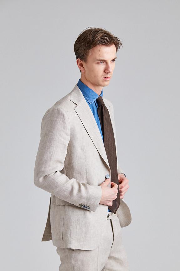 Oscar Jacobson Ferry Soft Blazer Trench Beige-1