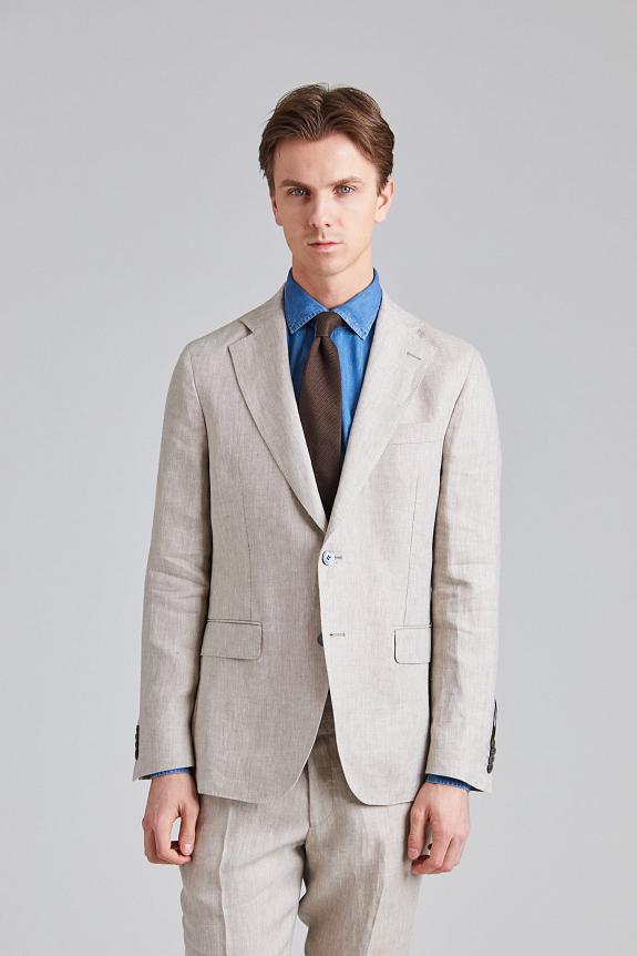 Oscar Jacobson Ferry Soft Blazer Trench Beige-4