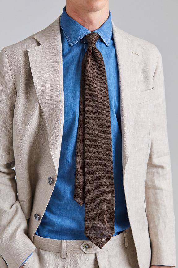 Oscar Jacobson Ferry Soft Blazer Trench Beige-5