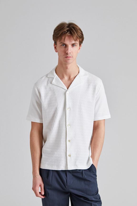 Oscar Jacobson Kirk Knitted Shirt Snow White-3