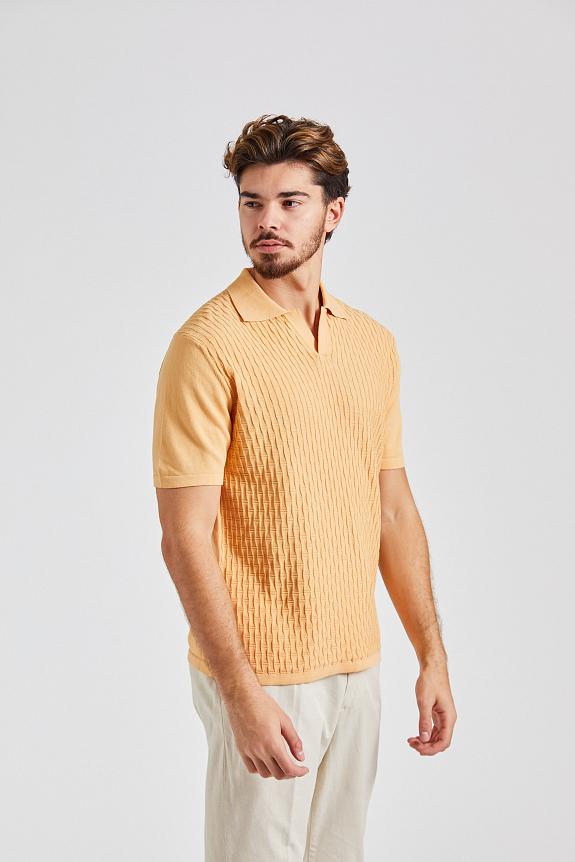 Oscar Jacobson Mike Structured Poloshirt Orange 