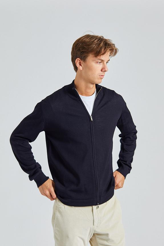 Oscar Jacobson Milou Cardigan Night Blue-1