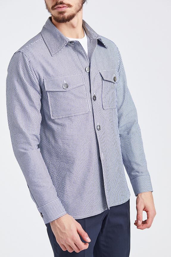 Oscar Jacobson Milron Shirt Jacket Denim Blue-4