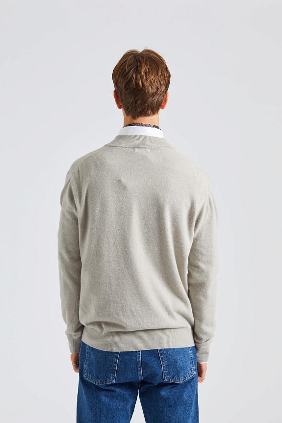 Oscar Jacobson Patton Half Zip Brick Beige