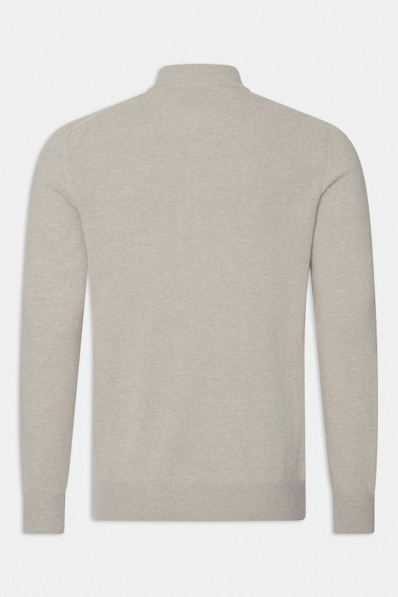 Oscar Jacobson Patton Half Zip Brick Beige