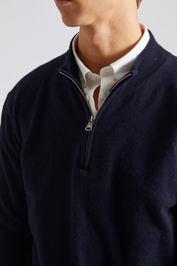 Oscar Jacobson Patton Half Zip Navy