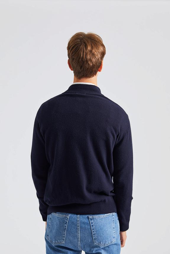 Oscar Jacobson Patton Half Zip Navy