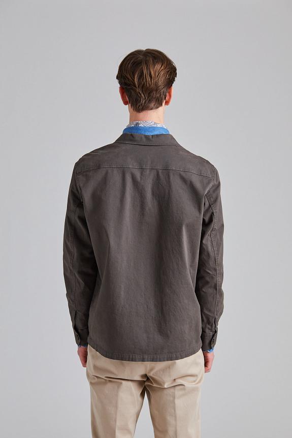 Oscar Jacobson Safari Shirt Jacket Army Green-3