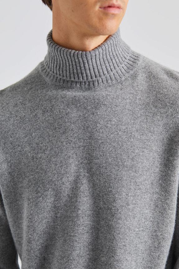 Oscar Jacobson Salim Rollneck Grey Melange