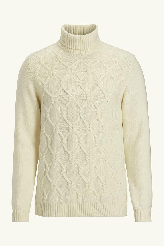 Oscar Jacobson Salomon Rollneck White Shell-4