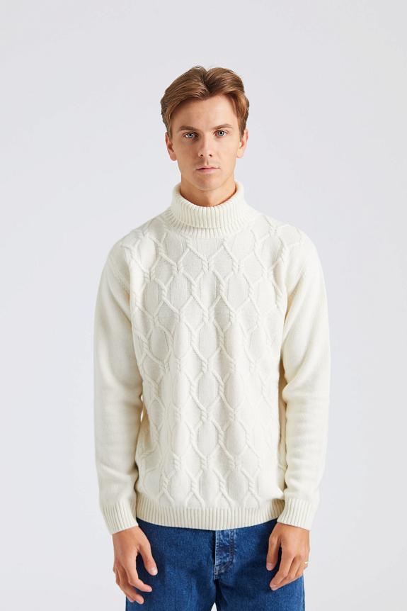 Oscar Jacobson Salomon Rollneck White Shell