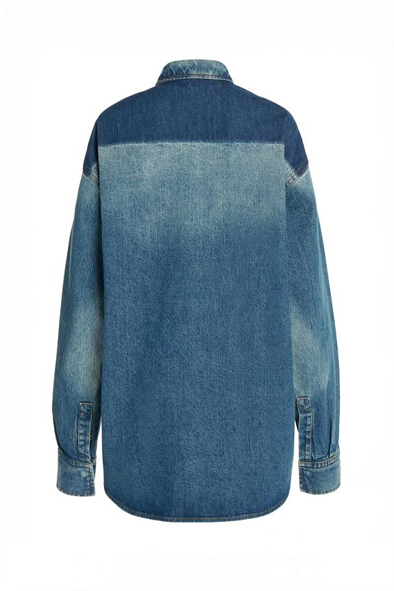 Victoria Beckham Oversized Denim Shirt Broken Vintage Wash