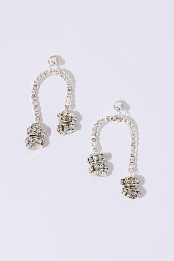 PEARL OCTOPUSS.Y Paris Chained Earrings Silver