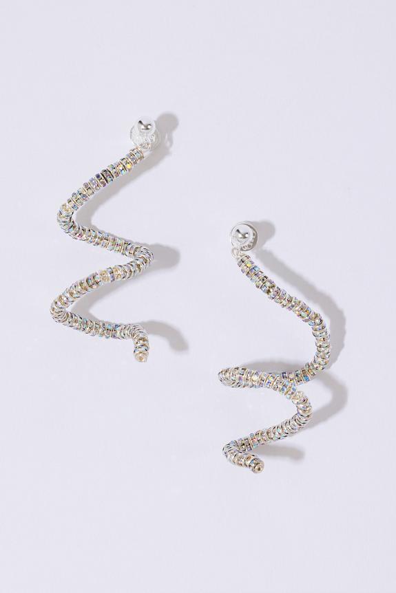 PEARL OCTOPUSS.Y Skinny Viper Earrings Silver