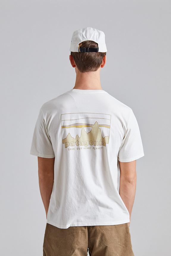 Patagonia 73 Skyline Organic T-Shirt Birch White-2