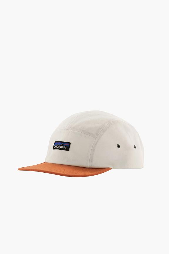 Patagonia P-6 Label Maclure Hat Birch White w/Rock Melon