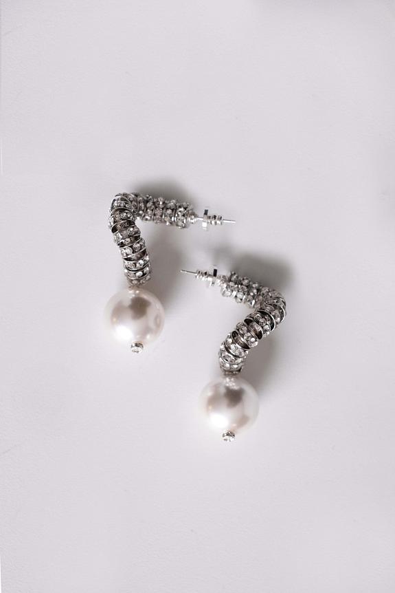 PEARL OCTOPUSS.Y Madonna Earrings Silver