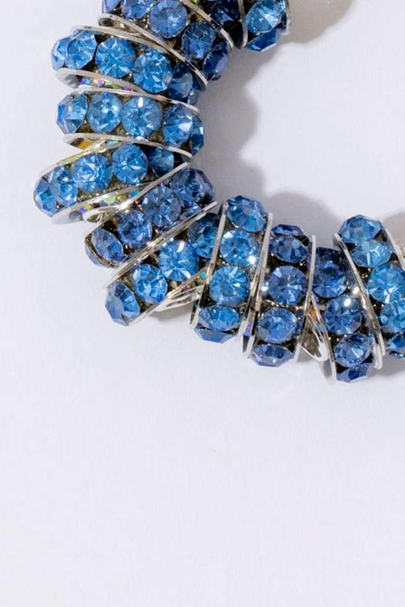 PEARL OCTOPUSS.Y Mini Diamond Hoops Sapphire-1