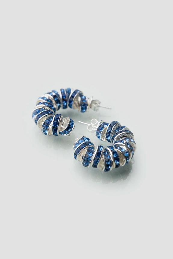 PEARL OCTOPUSS.Y Mini Diamond Hoops Sapphire