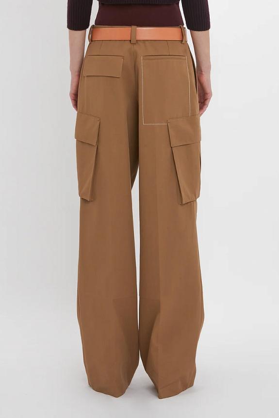 Victoria Beckham Relaxed Cargo Trouser Tobacco