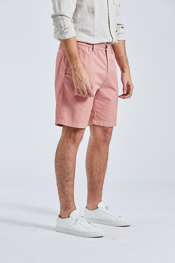 White Sand Robert Shorts Cotton Linen Summer Red-2