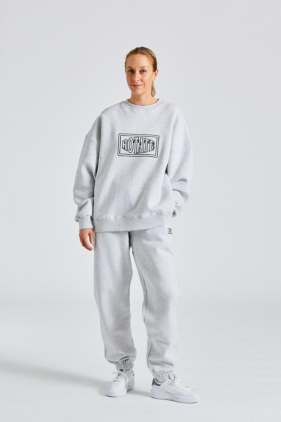 ROTATE Birger Christensen Sweatpants With Logo Light Grey Mel