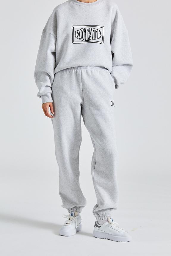 ROTATE Birger Christensen Sweatpants With Logo Light Grey Mel-1