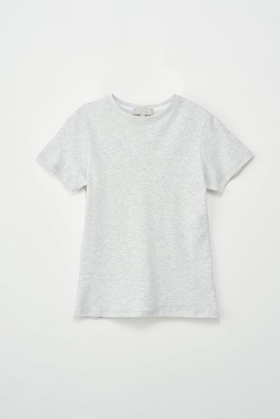 Julie Josephine Roundneck Cotton Jersey Tee Grey Melange 