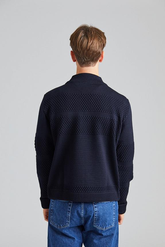 S.N.S. Herning Fisherman II Sweater Navy Blue-1