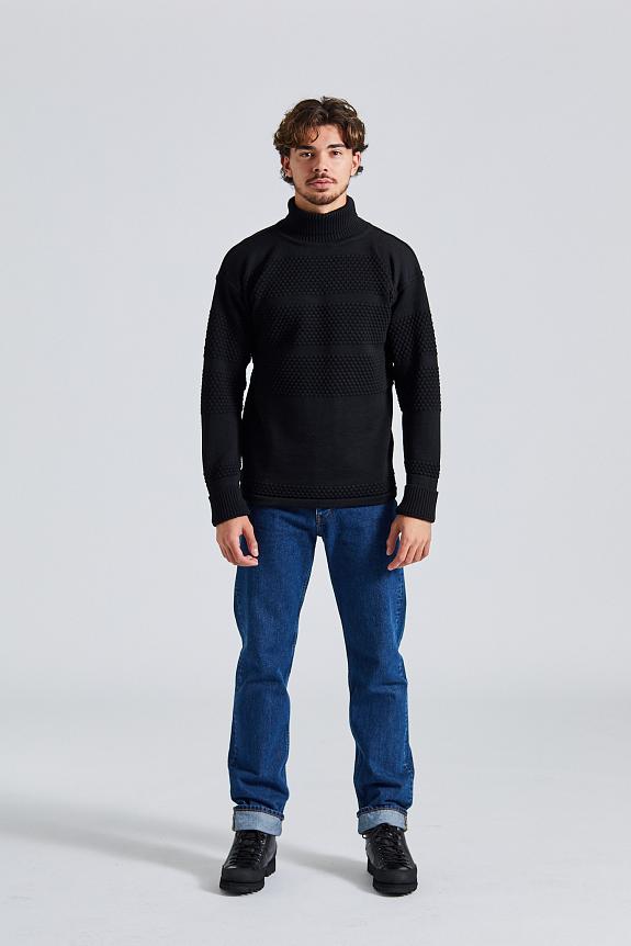 S.N.S. Herning Fisherman Sweater Black Void-2