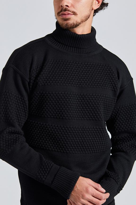 S.N.S. Herning Fisherman Sweater Black Void-1