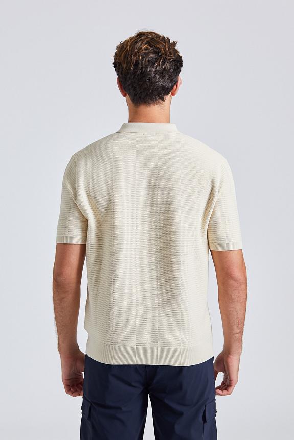 SUNSPEL Knitted Polo Shirt Ecru-2