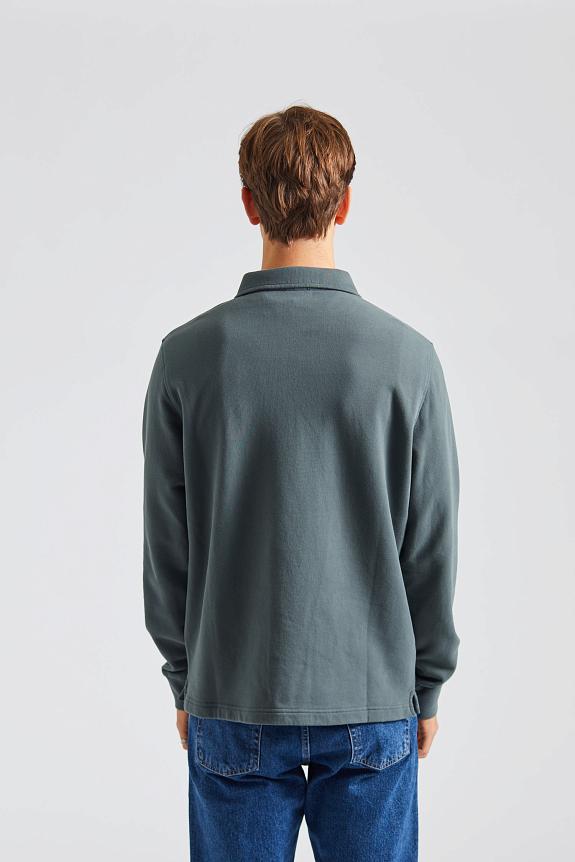 SUNSPEL Zip Polo Sweatshirt Drill Green-1