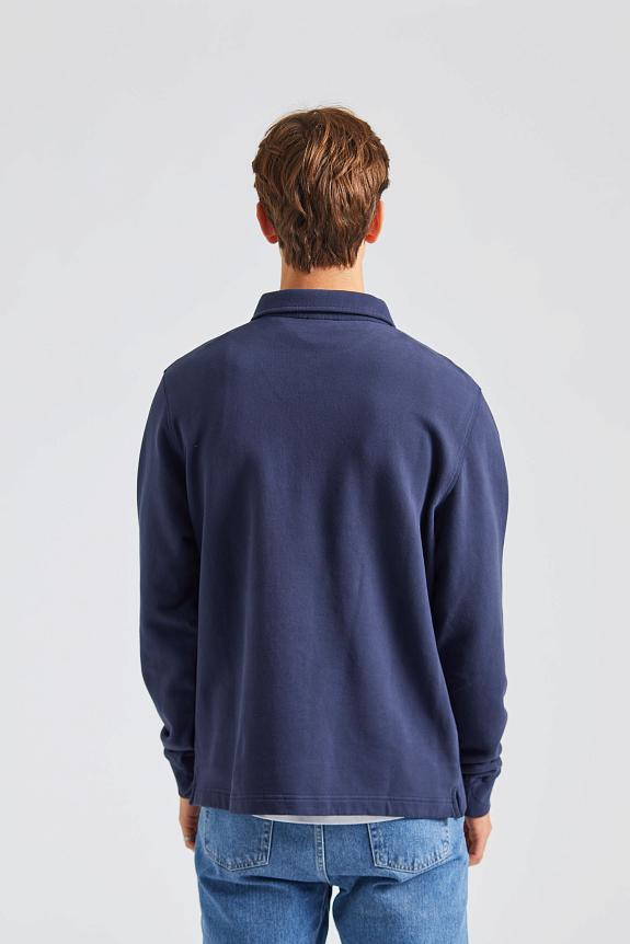 SUNSPEL Zip Polo Sweatshirt Navy-2