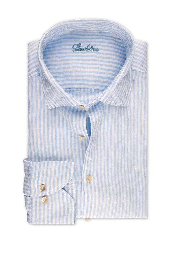 Stenströms Slimline Striped Linen Light Blue-4