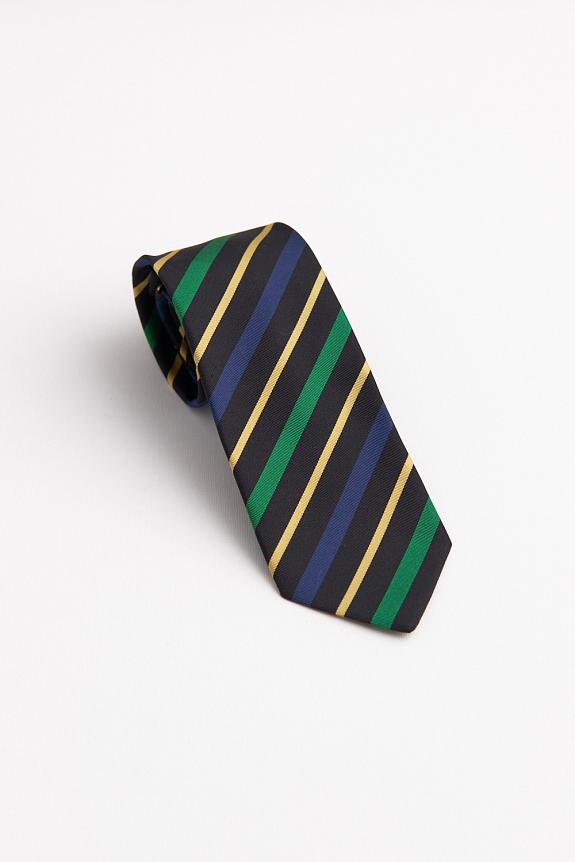 Drakes Multi Stripe Mogador Tie Black