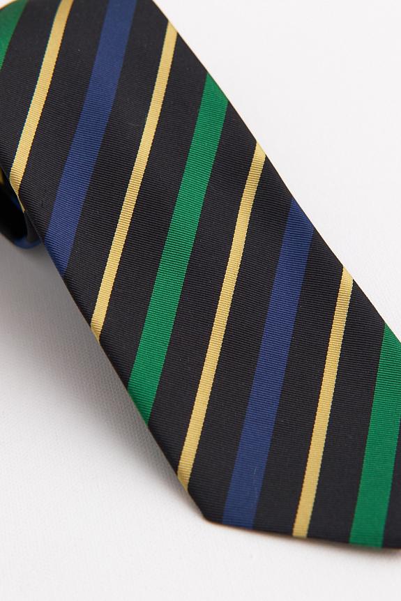 Drakes Multi Stripe Mogador Tie Black-1