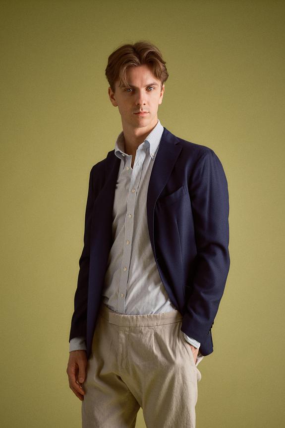 BOGLIOLI K-Jacket Wool Hopsack Navy-2
