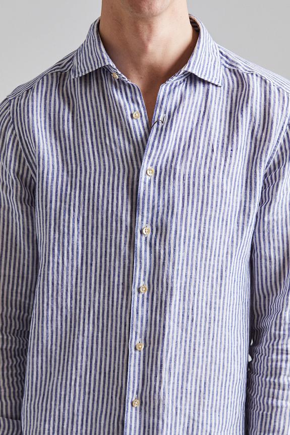 Stenströms Slimline Linen Navy Stripe-3