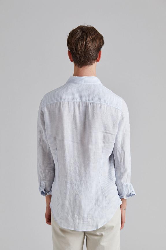 Stenströms Slimline Striped Linen Light Blue-2