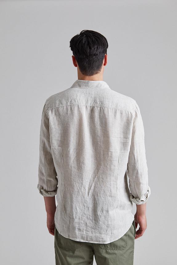 Stenströms Slimeline Striped Linen Warm Grey-3