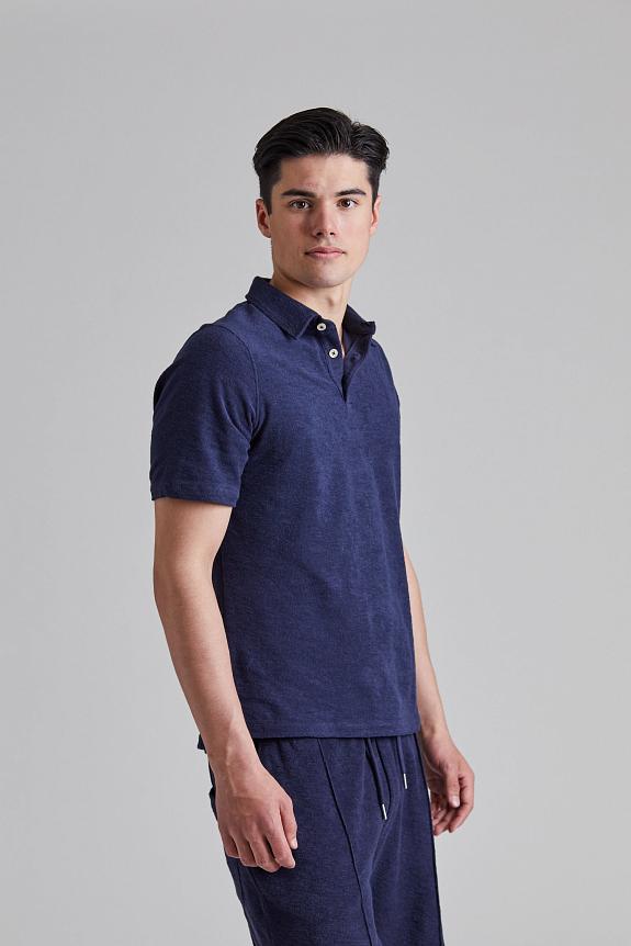 Stenströms Terry Polo Shirt Blue-1