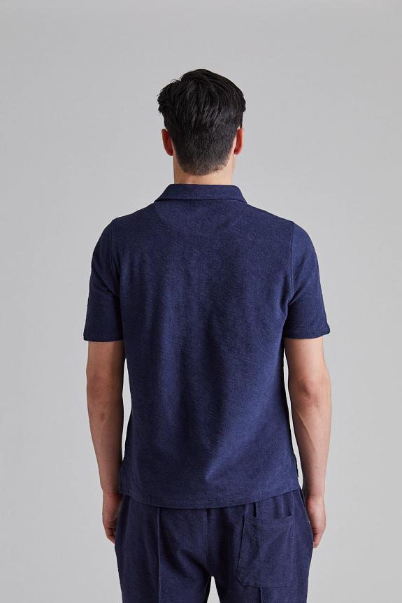 Stenströms Terry Polo Shirt Blue-3