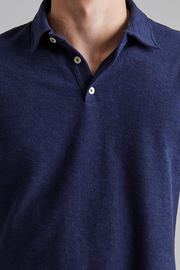 Stenströms Terry Polo Shirt Blue-4