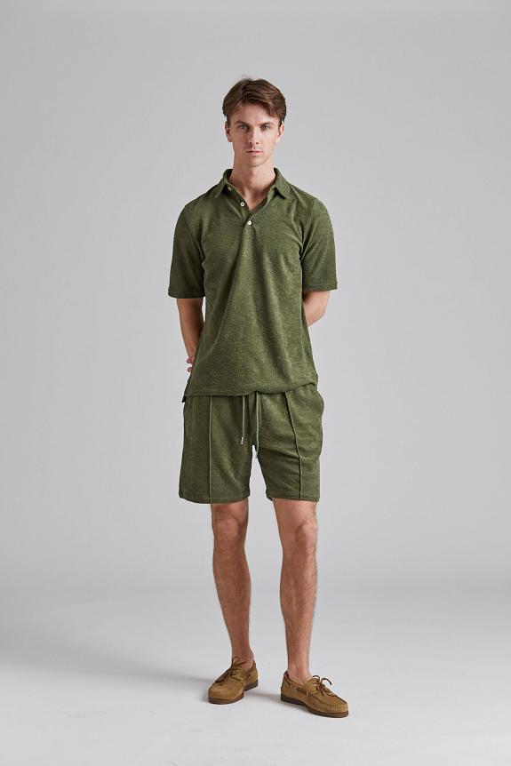 Stenströms Terry Polo Shirt Green