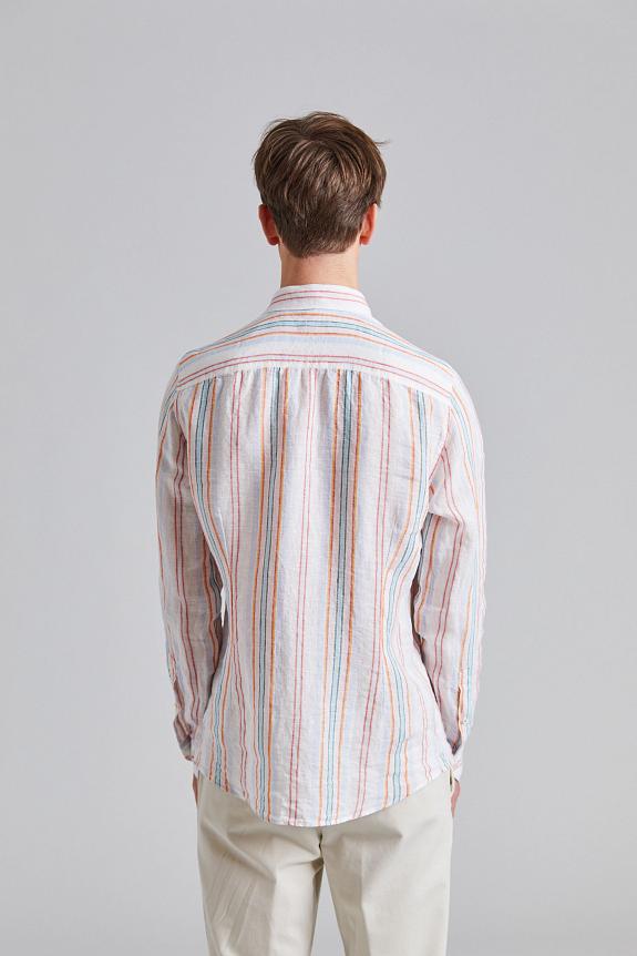 Stenströms White Striped Linen Shirt-2