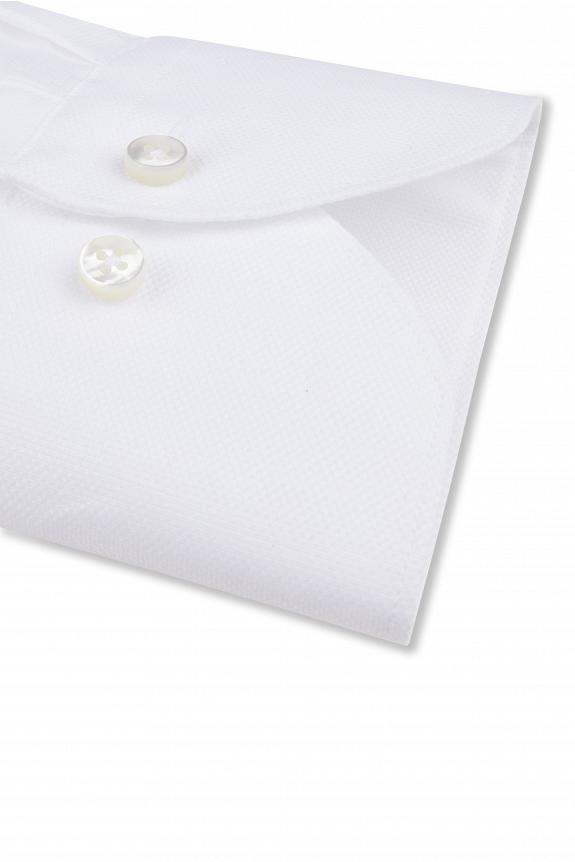 Stenströms Fitted Body Cotton/Linen Shirt White-2