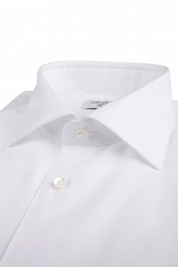 Stenströms Fitted Body Cotton/Linen Shirt White-1