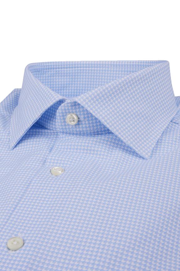 Stenströms Jersey Shirt LIght Blue Check-5